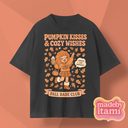 Pumpkin Kisses & Cozy Wishes T-Shirt