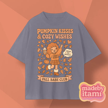 Pumpkin Kisses & Cozy Wishes T-Shirt